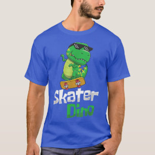Camiseta Roar Dino Skater Skateboarder Longboard Halfpipe D