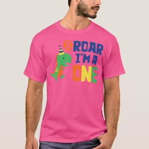 Camiseta Roar Eu Sou Um primeiro aniversario Para Rapaz Sau