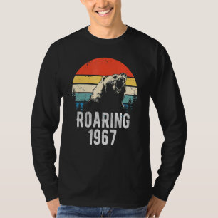 Camiseta Roaring 1967 Vintage Retro Sunset Bear Animal 55th