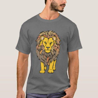 Camiseta Roaring Bold: Impressão de Leão feroz T-Shirt"
