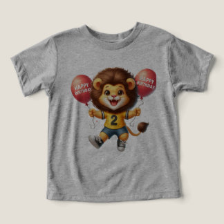 Camiseta Roaring Em Dois: Leão segundo aniversário