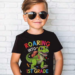 Camiseta Roaring into 1st Grade Dinosaur – Back to School