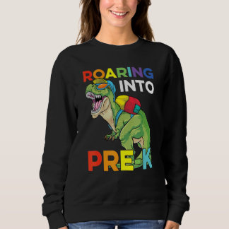 Camiseta Roaring Into Pre K Back To School Dinosaur Kids Bo