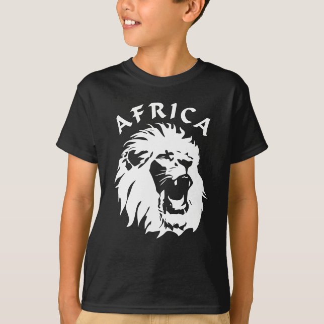 Camiseta Roaring Lion Face | África (Frente)
