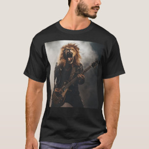 Camiseta Roaring Lion Guitarrista Rockstar