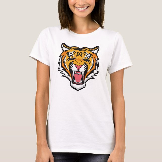 Camiseta Roaring Tiger Head-25818 (Frente)