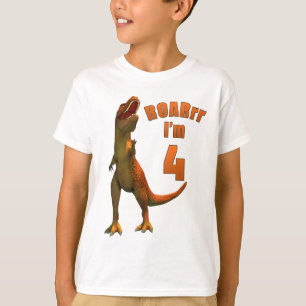 Camiseta ROARrr Eu sou 6 crianças divertidas T-Rex Anivers