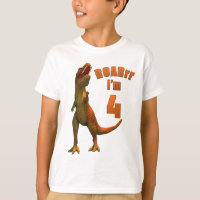 ROARrr Eu sou 6 crianças divertidas T-Rex Aniversá