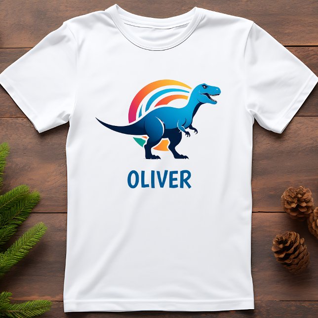 Camiseta Roarsome Azul T-rex Personalizado (Criador carregado)