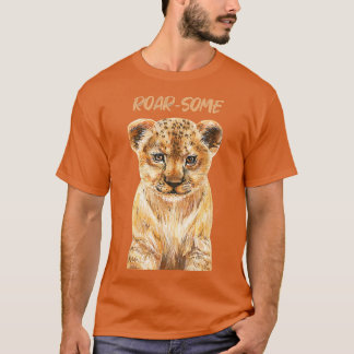 Camiseta ROARSOME Cute Lion Cub Baby Lion Safari Anima Selv