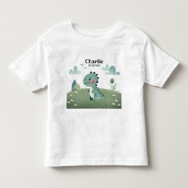 Camiseta Roarsome Dino Birthday  (Frente)