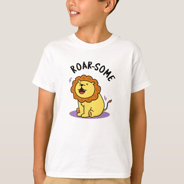 Camiseta Roarsome Funny Roaring Lion Pun (Frente)