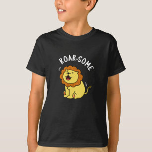 Camiseta Roarsome Funny Roaring Lion Pun Dark BG