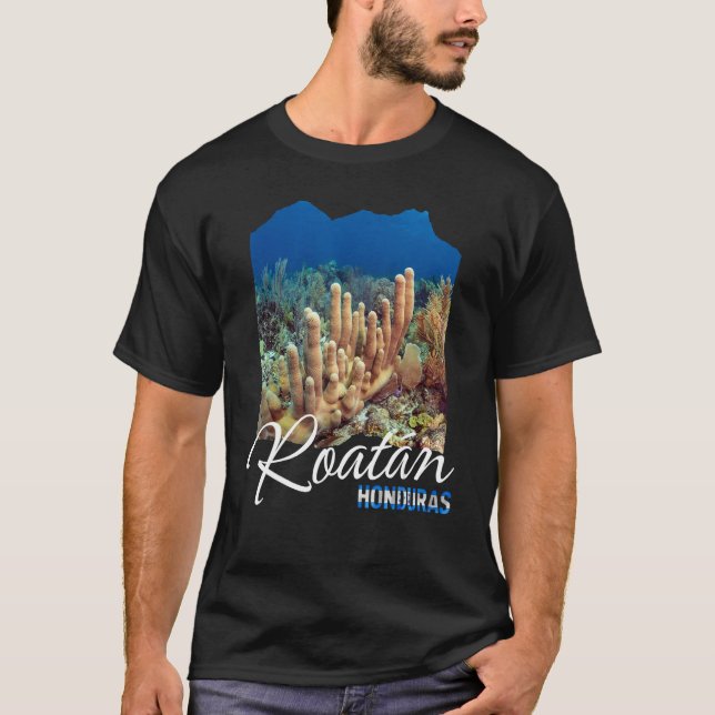 Camiseta Roatan Honduras Coral Reef Scuba Merging Roatan (Frente)