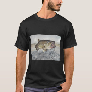 Camiseta Roba de Peixe Saltando â€“ Arte Original em Aquare