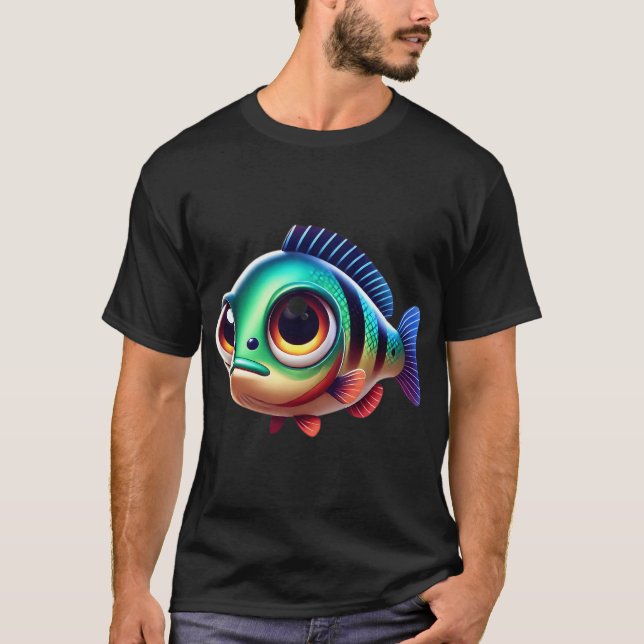 Camiseta Roba Peixe-Bassê Pavão Adorável (Frente)