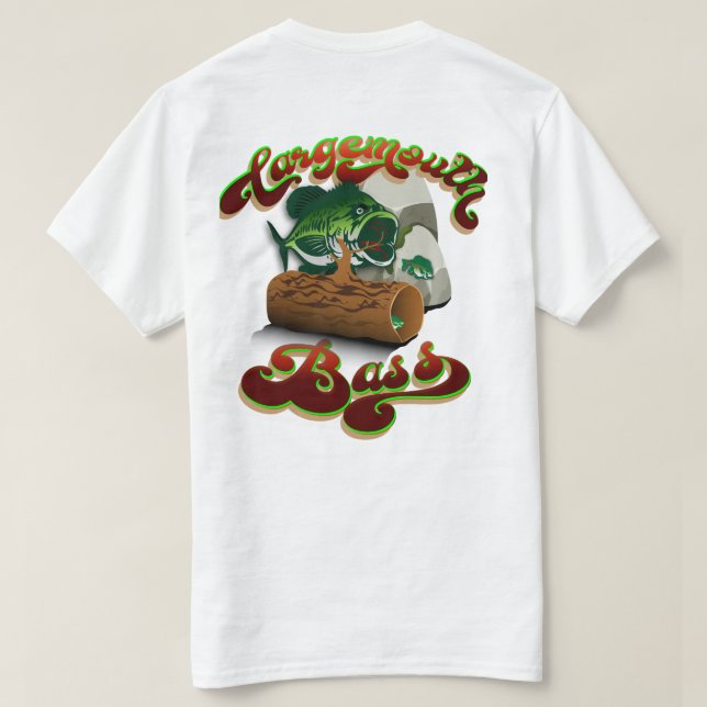 Camiseta Robalo e Perca Personalizar NOME Pescaria (Verso do Design)