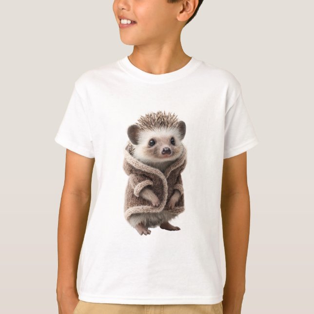 Camiseta Robe Aconchegante Ouriço Crianças (Frente)