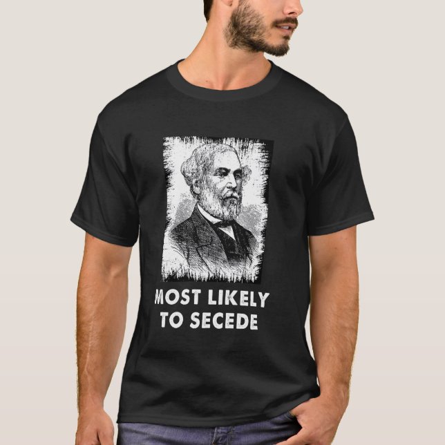 Camiseta Robert E. Lee Secede Engraçado Guerra Civil (Frente)