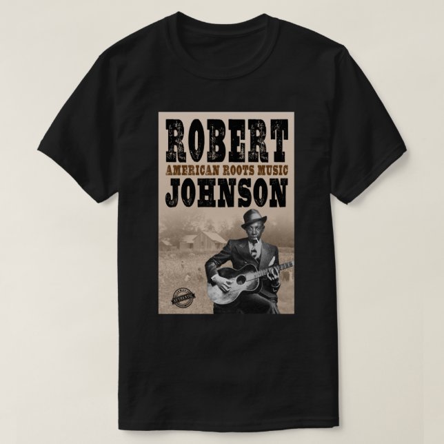 Camiseta Robert Johnson - American Roots (Frente do Design)