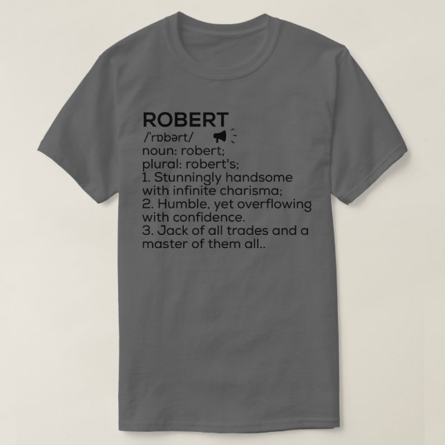 Camiseta Robert Name Definição Robert Significa Robert Name (Frente do Design)