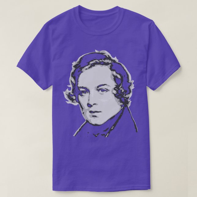 Camiseta Robert Schumann Black and White (Frente do Design)