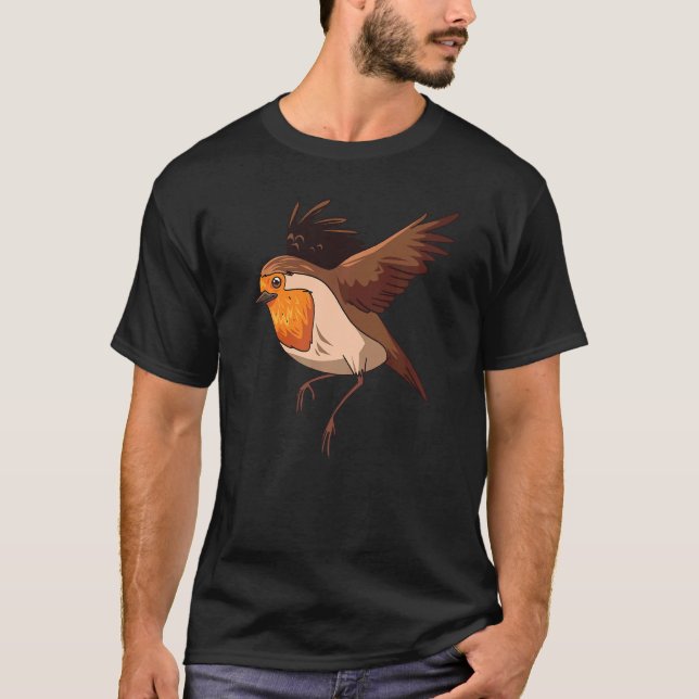Camiseta Robin Bird  Cute Birds Animal  Graphic (Frente)