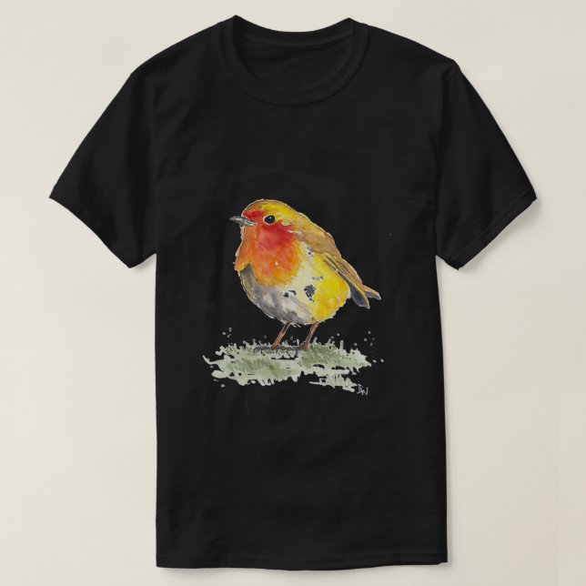 Camiseta Robin Bird  Motif,  Print Gift bbq season  (Frente do Design)