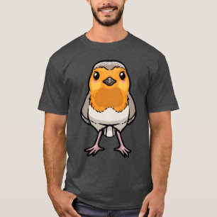 Camiseta Robin Europeu Bird Kawaii Emoticon
