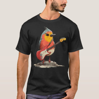 Camiseta Robin Pássaro Mal-Humorado Com Guitarra Elétrica P