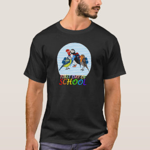 Camiseta Robin Puffin Pássaro Primeiro Dia de Escola Primei