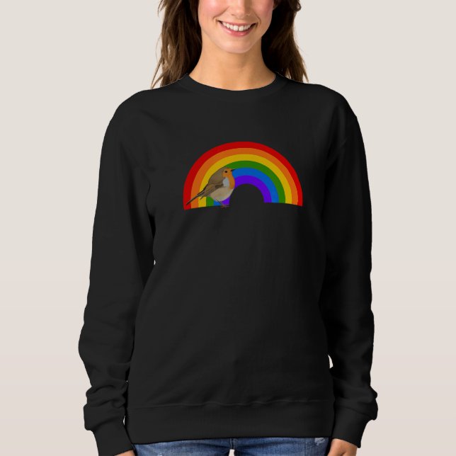 Camiseta Robin Rainbow Bird Bird  Birdwatcher Animal Biolog (Frente)