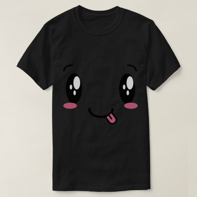 Camiseta Roblox Cute Face (Frente do Design)