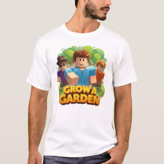Camiseta Roblox faz um jardim