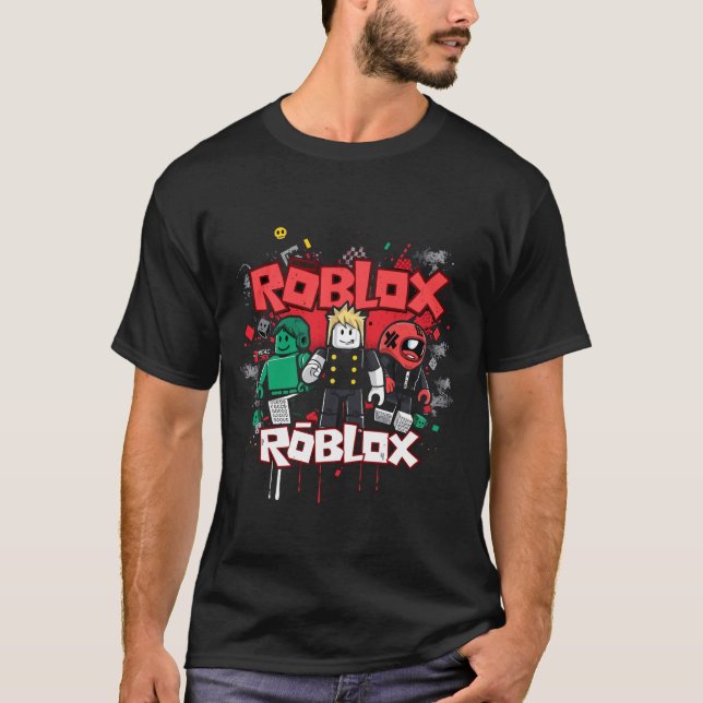 Camiseta Roblox – Mundo de Blocos Neon (Frente)