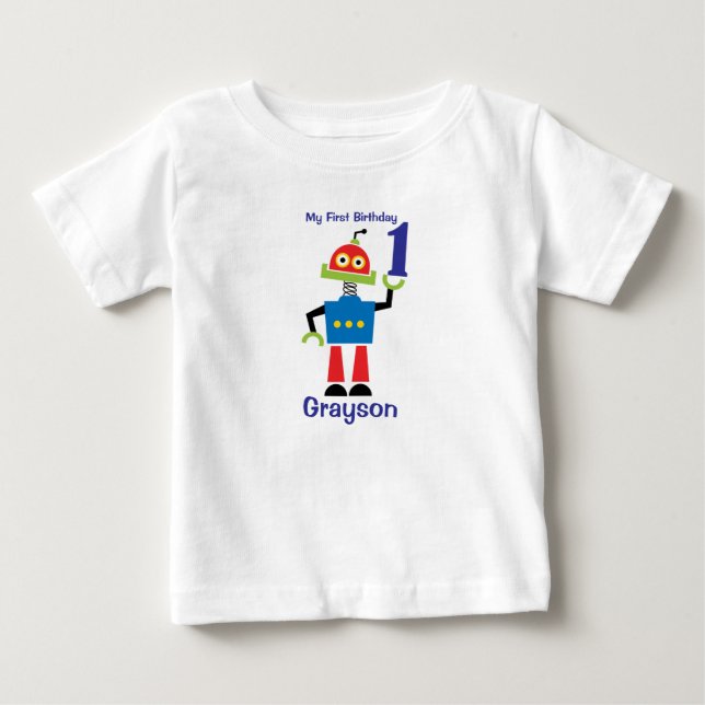 Camiseta Robô 1º Aniversário (Frente)