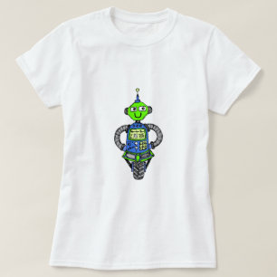 Camiseta Robô Arnie, azul e verde