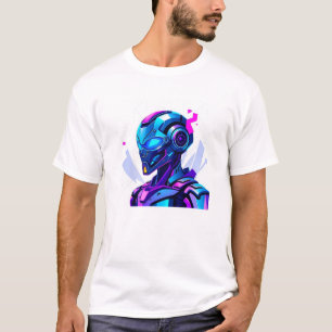 Camiseta robô artístico