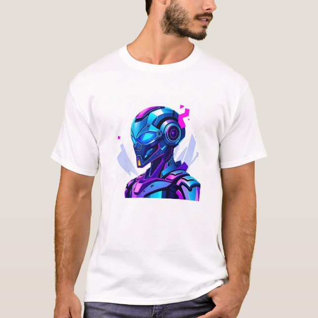Camiseta robô artístico (Frente)