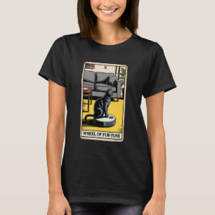 Camiseta Robô Aspirador Gato Carta Tarot Roda da Fur-Tuna L
