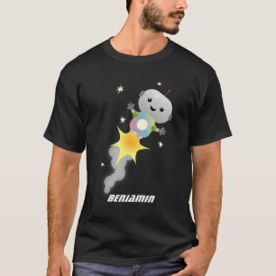 Camiseta Robô bonito voando em ilustração de desenho animad