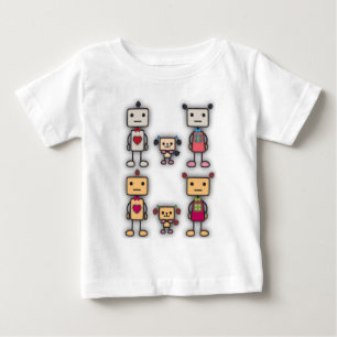 Camiseta Robô Boy, Robot Girl, Robô Cão