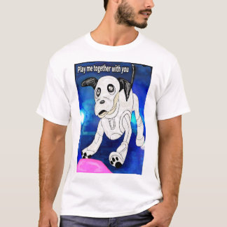 Camiseta Robô Cão T-ShirtJogando cachorrinho robô