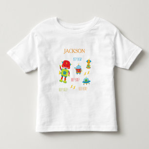 Camiseta Robô Colorido Boep Boop Boy