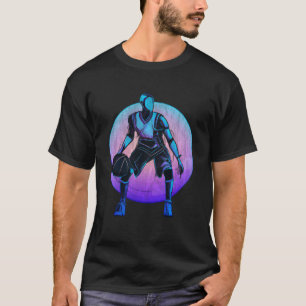 Camiseta Robô de Basquete do Estilo de grafite
