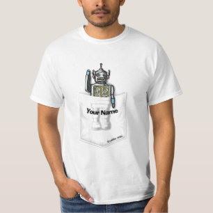 Camiseta Robô de bolso de ficção científica
