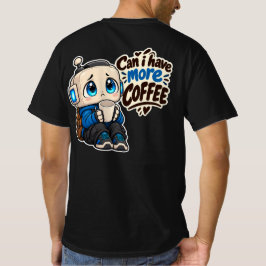 Camiseta Robô de Café Fofo Citação Engraçada