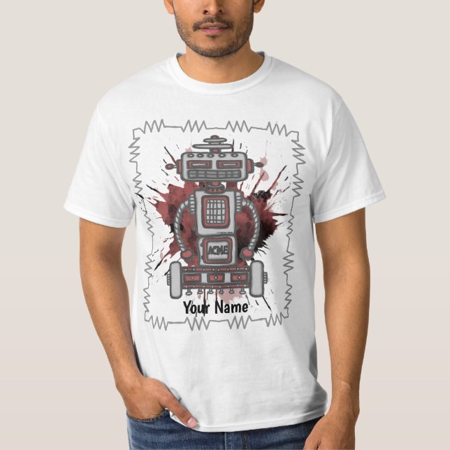 Camiseta Robô de Ficção Científica um  (Frente)