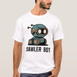 Camiseta Robô de IA Fofo & Design de Tecnologia Futurista