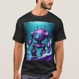 Camiseta robô de mergulho grande